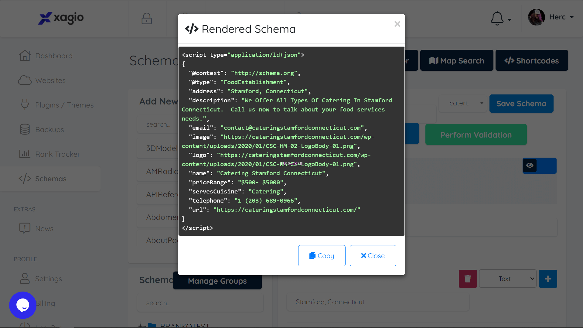 Schema Generator JSON LD Code Builder | Xagio