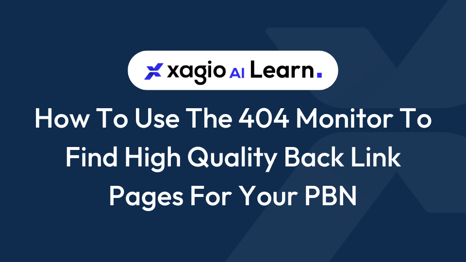How To Use The 404 Monitor To Find High Quality Back Link Pages For Your PBN