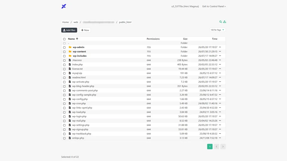 Xagio Hosting - File Manager