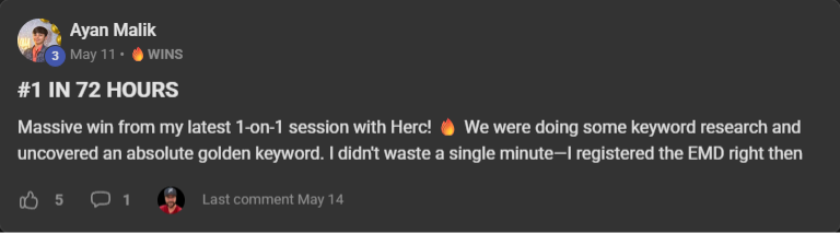 Community post screenshot
