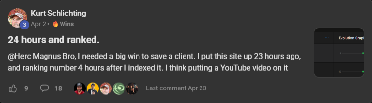 Community post screenshot