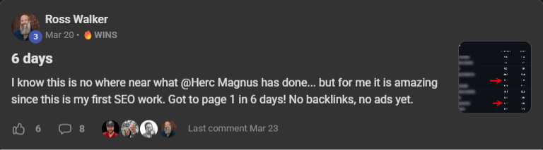 Community post screenshot