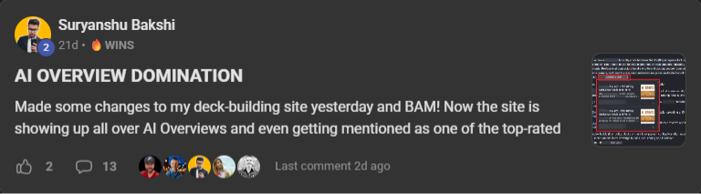 Community post screenshot